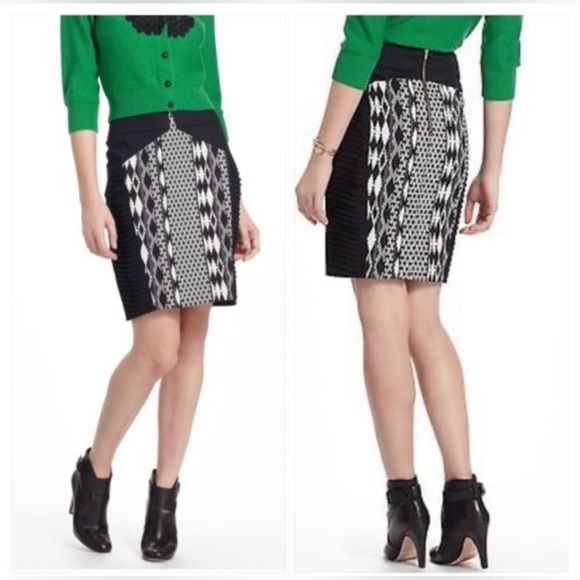 Antropologie Pintucked Arpeggio Pencil Tapestry Skirt Size 4 - Picture 1 of 14